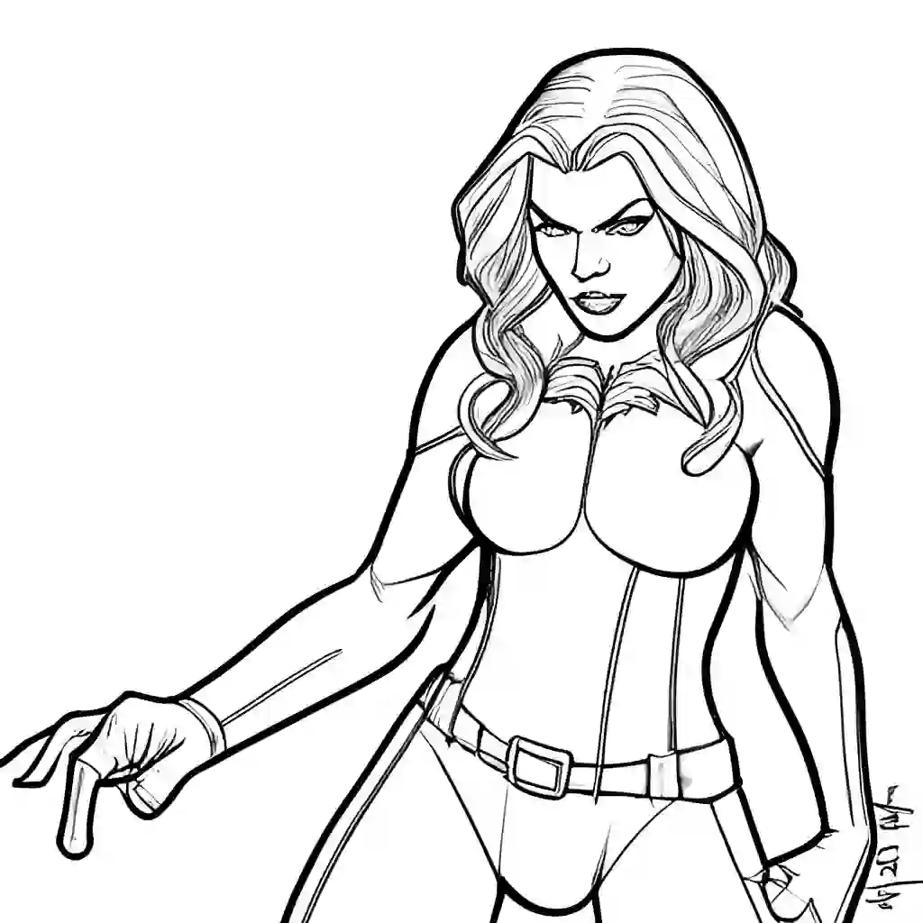 Black Canary coloring pages